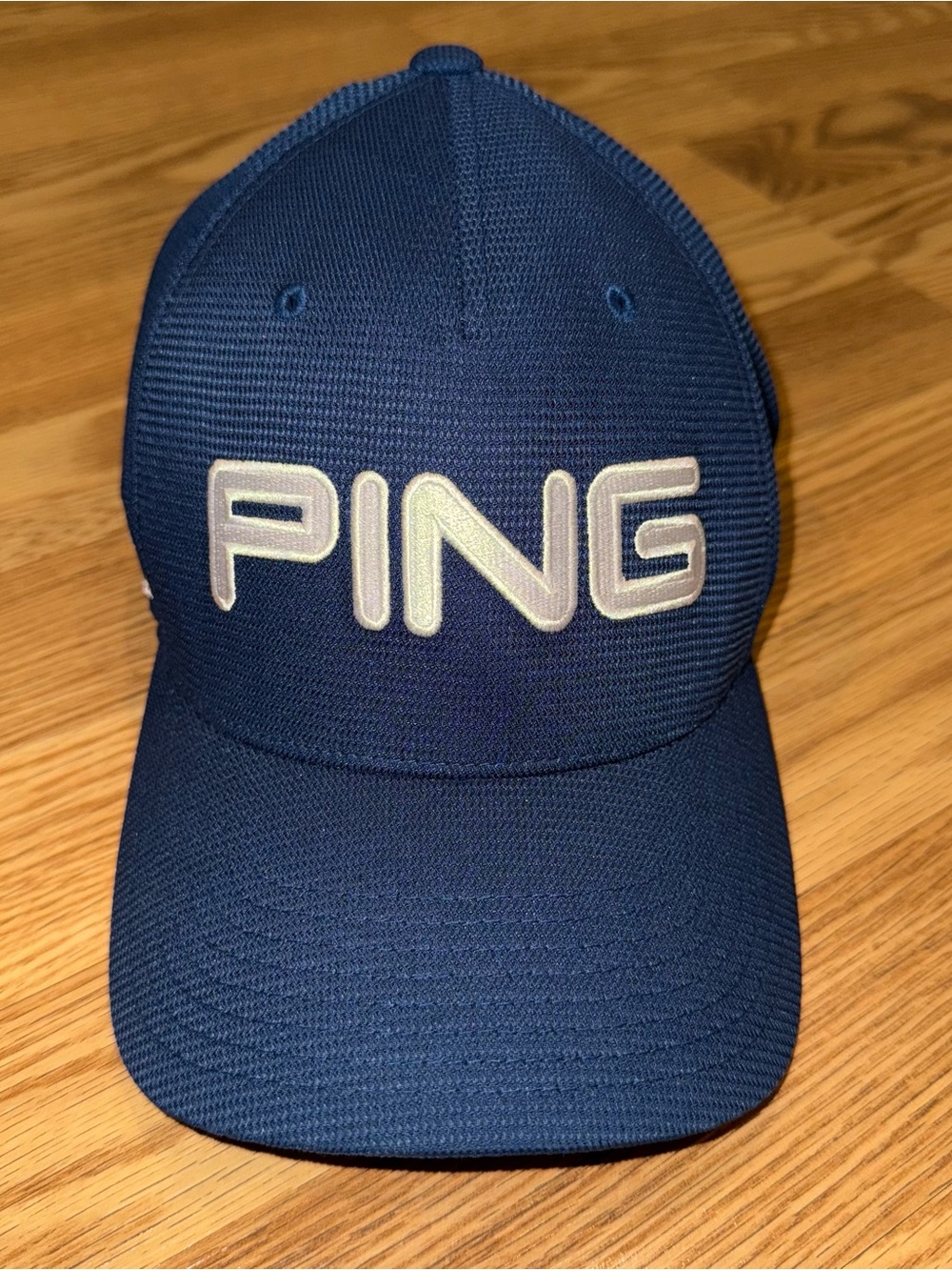Ping Sensorcool Stretch Fitted Hat Cap L XL Blue Flexfit Golf Baseball Logo